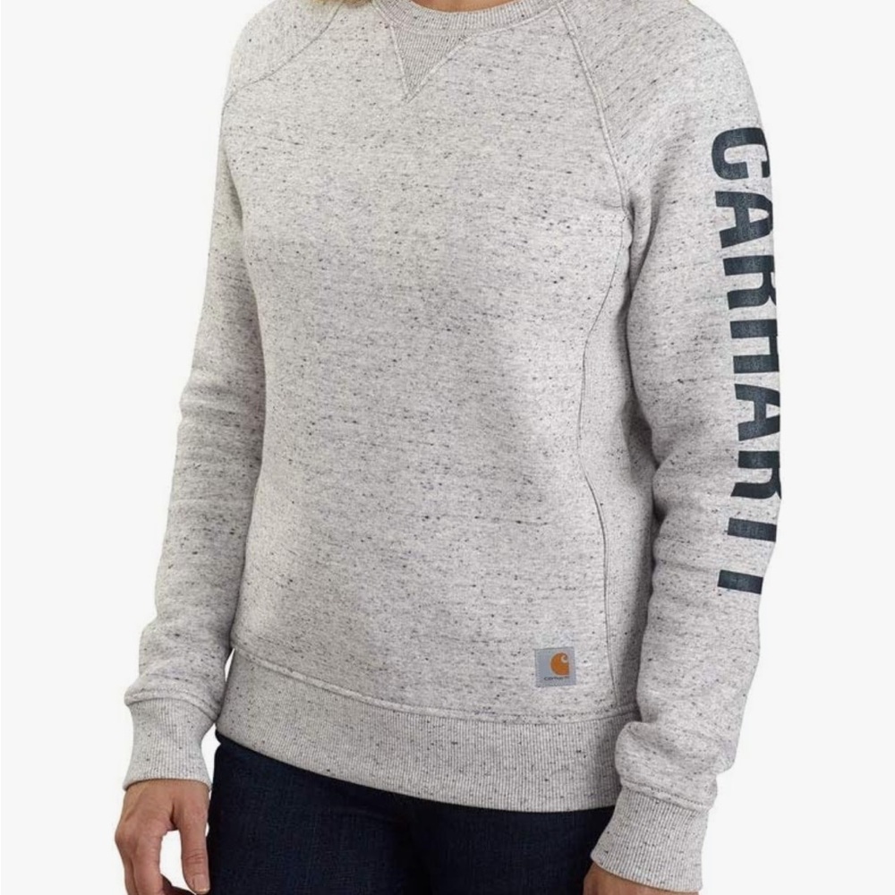 Carhartt Relaxed Fit Women Crewneck Gray Sweatshirt S
